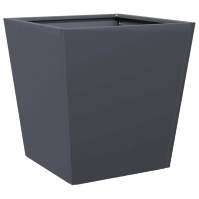 Plantenbakken 2 st 40x40x40 cm staal antracietkleurig