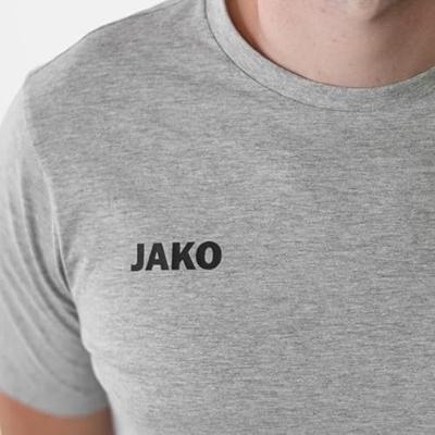 JAKO 6165 T-Shirt Base - Lichtgrijs Gemeleerd - 3XL