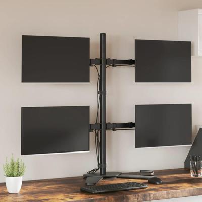 VidaXL Monitorbeugel vesa 75/100 mm zwart staal