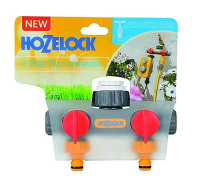 Hozelock 2252 0000 2-voudige splitser 12 -15 mm (1/2) Ø Met reguleerventiel