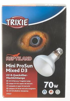 TRIXIE REPTILAND MINI PROSUN MIXED D3 UV-B LAMP ZELFSTARTEND 70 WATT 8X8X10,8 CM - thumbnail