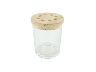 Vaas met schikdeksel Ø9,2xh7,5cm helder