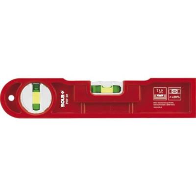 SOLA Kunststof waterpas PHF22 22cm 2 libellen 1,00mm/m rood - 01412101