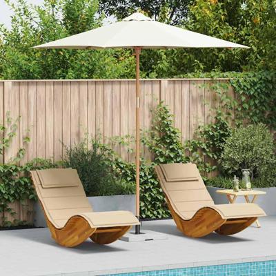 VidaXL Tuinparasol crème wit ø 270 x 260 cm bamboe VidaXL Tuinparasol crème wit ø 270 x 260 cm bamboe