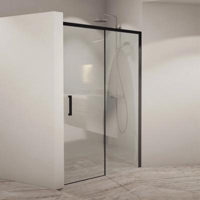 BWS Nisdeur Linea met Vast Paneel 140x200 cm 8 mm Soft Close NANO Glas Zwart BWS Nisdeur Linea met Vast Paneel 140x200 cm 8 mm Soft Close NANO Glas Zwart