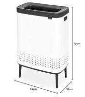 Brabantia Bo hi wasbox 2 x 45 liter white - thumbnail