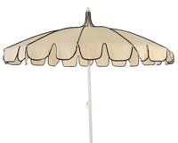 Strandparasol stokparasol volant creme/blauw Decoris - Decoris - thumbnail