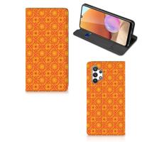 Samsung Galaxy A32 4G | A32 5G Enterprise Editie | Hoesje met Magneet | Batik Oranje - thumbnail