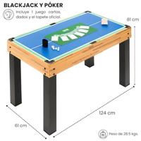 Multi-spel tafel 12 in 1 124 x 61 x 81 cm - thumbnail