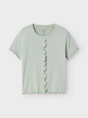 Name it zomer t-shirt S/S meisjes - blauw grijs - Nkfholimse
