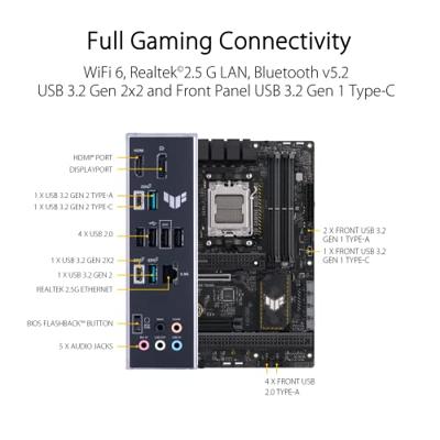 ASUS TUF GAMING B650-PLUS AMD B650-moederbord AM5-socket ATX