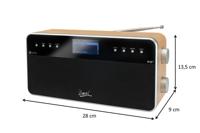 Dual IR 6S Tafelradio met internetradio DAB+, FM AUX, Internetradio Spotify Hout, Zwart - thumbnail