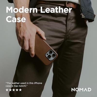 Nomad Modern Leather Case iPhone 16 Pro Max Rustic Brown Horween