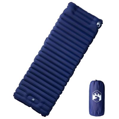 VidaXL Kampeermatras met kussen zelfopblazend 1-persoons marineblauw