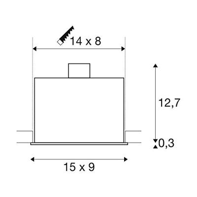 SLV InbouwspotKadux 2 GU10 9cm wit - 115521