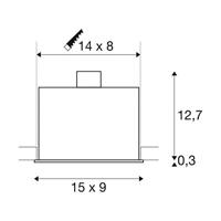 SLV InbouwspotKadux 2 GU10 9cm wit - 115521 - thumbnail