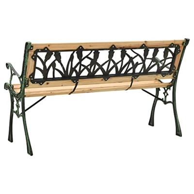 VidaXL Tuinbank 122 cm gietijzer en massief vurenhout