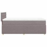 Boxspring met matras stof taupe 90x190 cm - thumbnail