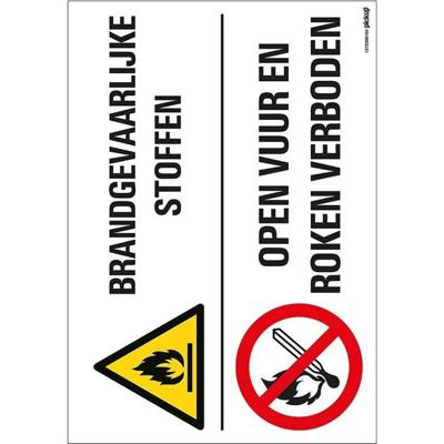 Bord Brandgevaarlijke stoffen - 230x330 mm..