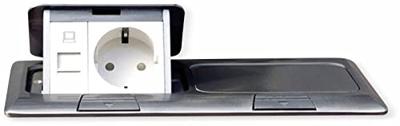 LEDmaxx 105627 2-voudig Vloerinbouw-contactdoos Met Cat5-bus, Aanraakbeveiliging Aluminium LEDmaxx 105627 2-voudig Vloerinbouw-contactdoos Met Cat5-bus, Aanraakbeveiliging Aluminium