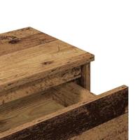 Nachtkastje 40x30x39 cm bewerkt hout oud houtkleurig - thumbnail