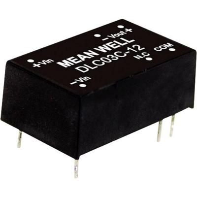MEAN WELL DLC03C-12 DC/DC-convertermodule 15 V/DC 125 mA 3 W Aantal uitgangen: 2 x Inhoud 1 stuk(s)