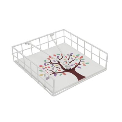 Servethouder Versa TREE Staal Hout MDF 18 x 7 x 18 cm