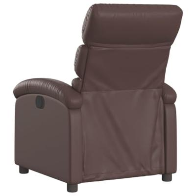 Fauteuil verstelbaar kunstleer bruin