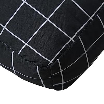 VidaXL Palletkussens 2 st ruitpatroon oxford stof zwart - thumbnail