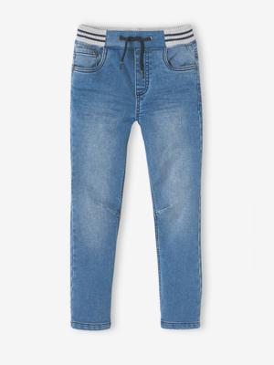 Rechte fleecebroek jongens denim look double stone