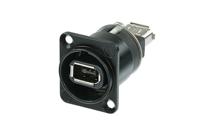 Neutrik NA 1394-6-W-B D-Type Firewire connector (zwart) - thumbnail
