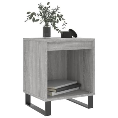 Nachtkastjes 2 st 40x35x50 cm bewerkt hout grijs sonoma eiken