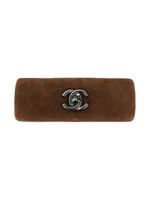 Chanel Pre-Owned CC turn-lock hair barrette - Brown