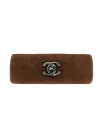 Chanel Pre-Owned CC turn-lock hair barrette - Brown - thumbnail