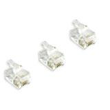 ACT TD102 RJ10 (4P/4C) Modulaire Connector voor Platte Kabel - 25 stuks - thumbnail