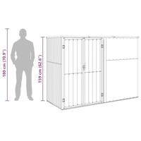 Tuinschuur 225x89x161 cm gegalvaniseerd staal grijs - thumbnail