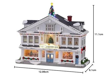 Lemax nejaime&apos;s stockbridge shop verlicht kersthuisje Norman Rockwell 2023