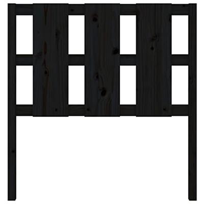 Hoofdbord 105,5x4x100 cm massief grenenhout zwart - thumbnail