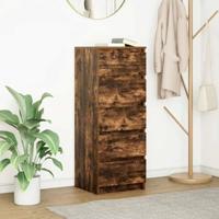 Dressoir met lades 37,5x35x99 cm spaanplaat gerookt eikenhout - thumbnail