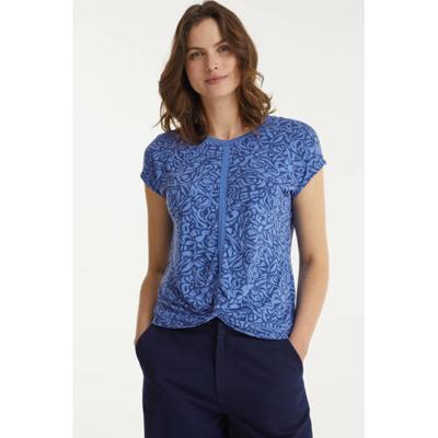 Street One top met all over print blauw