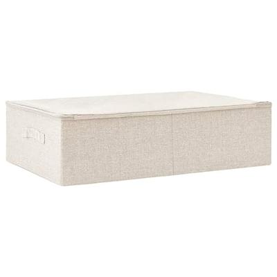 VidaXL Opbergbox 70x40x18 cm stof crèmekleurig VidaXL Opbergbox 70x40x18 cm stof crèmekleurig