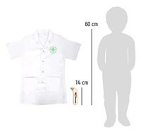Small Foot - dokterjas met houten accessoires, 4dlg. - thumbnail