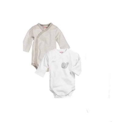 Playshoes Schnizler set 2 overslagrompers lange mouw walvis crème-56