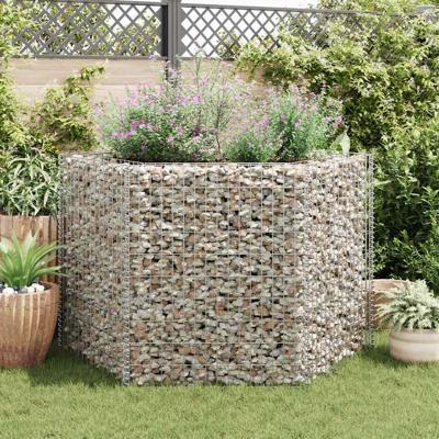 Gabion plantenbak verhoogd zeshoekig 160x140x100 cm