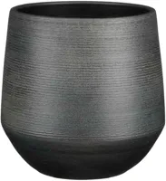Mica Decorations Pot Evora 24x23cm zwart - thumbnail