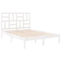 Bedframe massief hout wit 120x190 cm - thumbnail