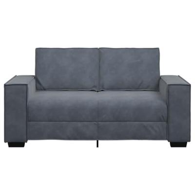 Tweezitsbank 120 cm fluweel donkergrijs