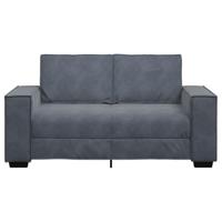 Tweezitsbank 120 cm fluweel donkergrijs - thumbnail