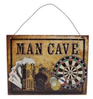 Metalen Wandversiering Man Cave Bord 20x15 cm - thumbnail