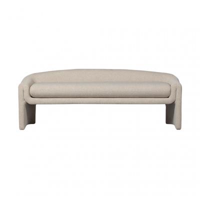 WOOOD Eetkamerbank 'Zone' Geweven, 160cm, kleur Beige WOOOD Eetkamerbank 'Zone' Geweven, 160cm, kleur Beige